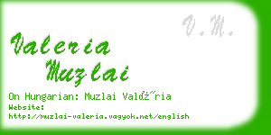 valeria muzlai business card